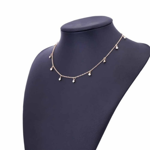 4/$30 Dainty Crystal Drops Necklace - Picture 3 of 7